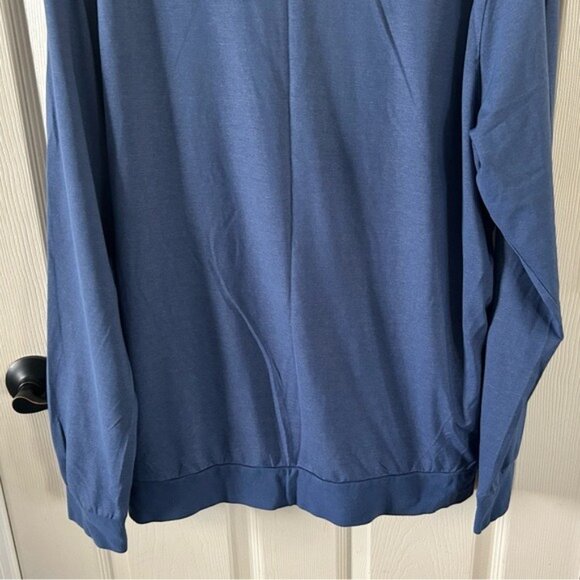 Travis Mathew Golf Blue Half Zip Pullover Athletic Sporty Zippered Pockets Sz Lg - Picture 14 of 16